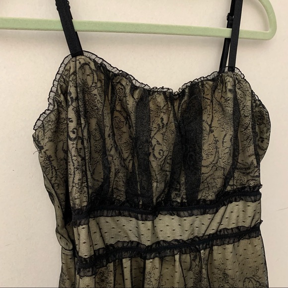 Torrid Black Lace Overlay Babydoll Tank Top - Picture 2 of 7
